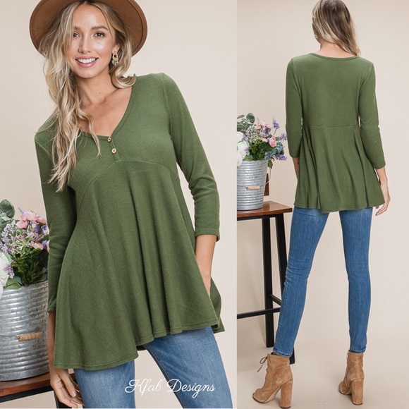 ❤️LAST! V Neck Soft Knit High Waist Top! - Picture 4 of 10